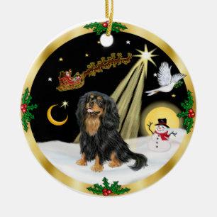 Ornamento De Cerâmica NightFlight - Cavalier King Charles (bronzeado pre