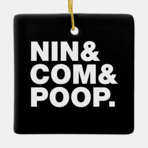 ORNAMENTO DE CERÂMICA NIN & COM & POOP. PING PONG BALL