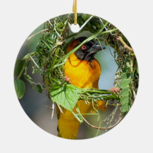 Ornamento De Cerâmica Ninho de Construção de Aves Weaver