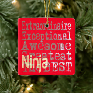 Ornamento De Cerâmica Ninja Extraordinário