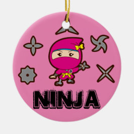 Ornamento De Cerâmica Ninja Girl
