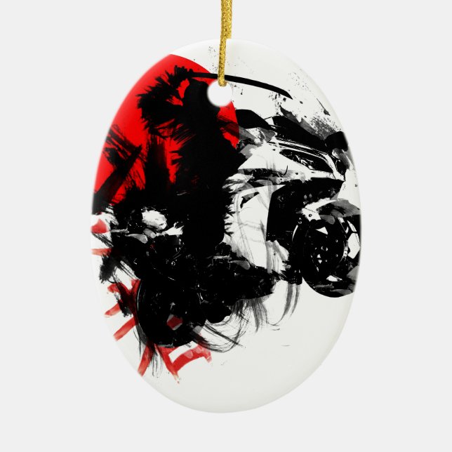 Ornamento De Cerâmica ninja kawasaki (Frente)