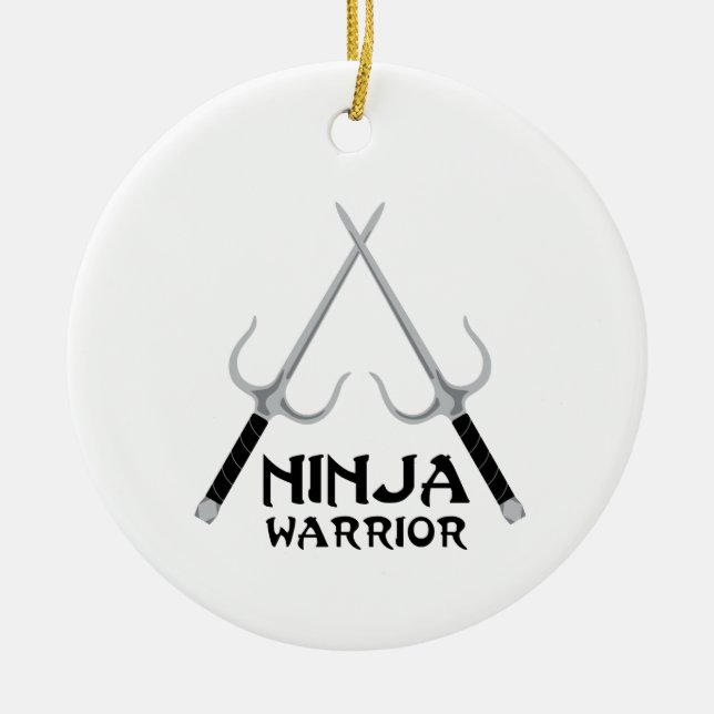 Ornamento De Cerâmica Ninja Warrior (Frente)