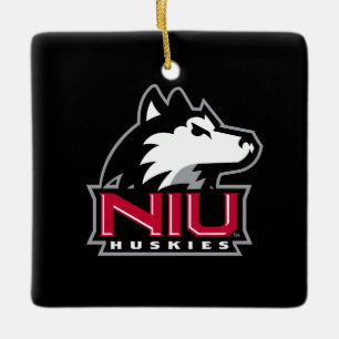 Ornamento De Cerâmica NIU Huskies