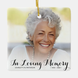 Ornamento De Cerâmica No Amor Memória Foto Natal