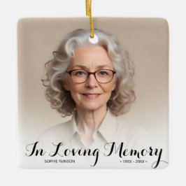 Ornamento De Cerâmica No Amor Memória Foto Natal