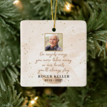 No Anjo Wings Photo Square Ornament