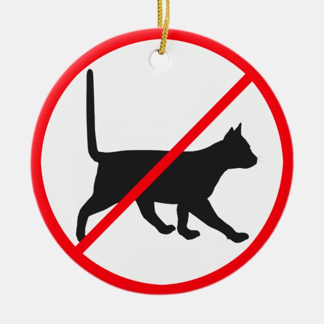 Ornamento De Cerâmica NO Cats (Frente)