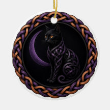 Nó Celta Samhain Gato Preto Halloween