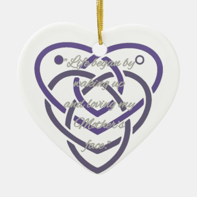 Ornamento De Cerâmica Nó de Motherhood Celular (Frente)