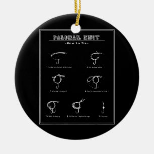 Ornamento De Cerâmica Nó de palomar amarrado para pescar Truta Salmão 