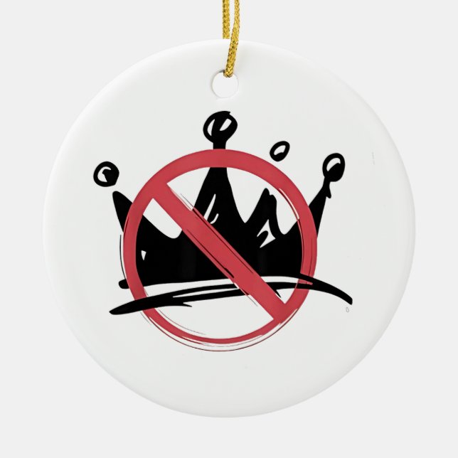 Ornamento De Cerâmica No Kings In America 2025 4 de julho (Frente)