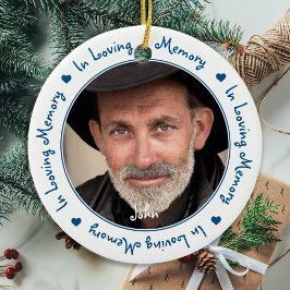Ornamento De Cerâmica No Loving Memory Blue Christmas Keepape Photo