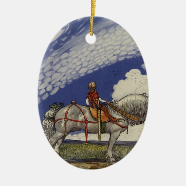 Ornamento De Cerâmica No mundo largo por John Bauer 1907 (Frente)