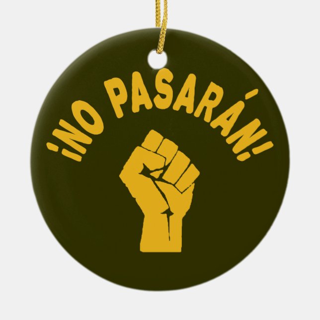 Ornamento De Cerâmica No Pasaran - Eles Não Passarão (Frente)