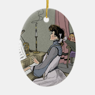 Ornamento De Cerâmica No Piano