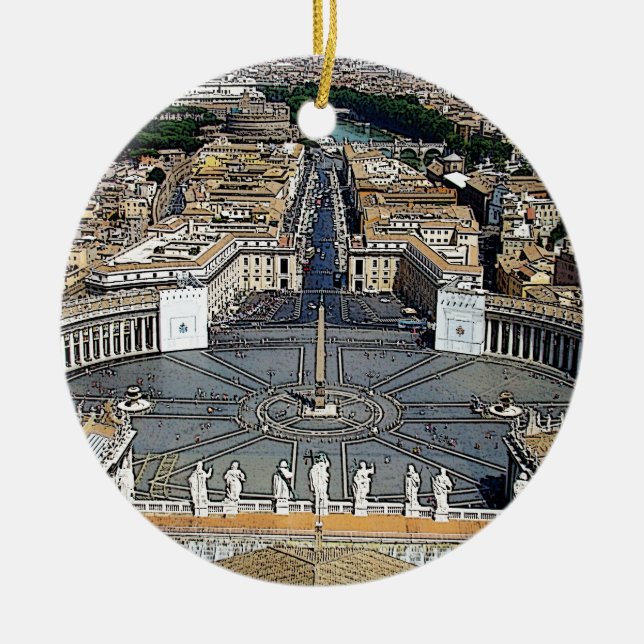 Ornamento De Cerâmica No vaticano (Frente)