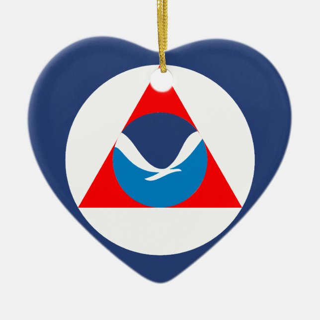 Ornamento De Cerâmica Noaa, os Estados Unidos (Frente)