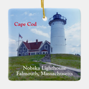 Ornamento De Cerâmica Nobska Lighthouse MÃES do Cabo Cod