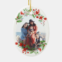 Noël Floral Noël Fotografia de Cor Vermelha e Verd