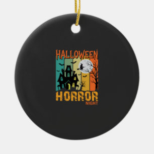 Ornamento De Cerâmica Noite de Terror do Halloween Casa Assombrada Vetor