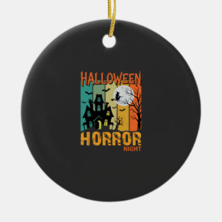 Ornamento De Cerâmica Noite de Terror do Halloween Casa Assombrada Vetor