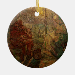 Ornamento De Cerâmica Noite - O Vigia de Vincent van Gogh