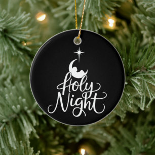 Ornamento De Cerâmica Noite Santa Família Natal Cena da Natividade Natal