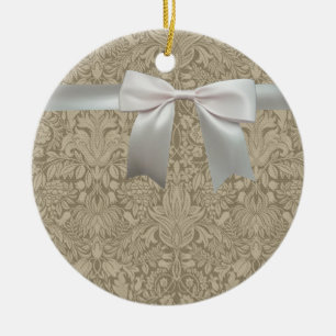 Ornamento De Cerâmica Noiva Antiga Renda Linho Branco Clássico Bonito