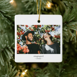 Ornamento De Cerâmica Noiva Máquina de Escrever Retro Preto Branco Natal