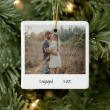 Noivado de fotos minimalista em branco preto