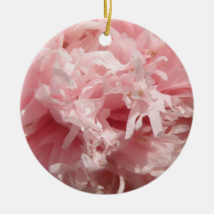 Ornamento De Cerâmica Noivado Personalizado bonito Rosa Pálido Papoila-
