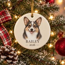 Nome & Ano Personalizado do Bluie Corgi