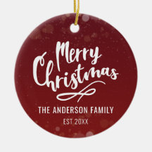 Nome da Família Ano Natal Personalizado Moderno
