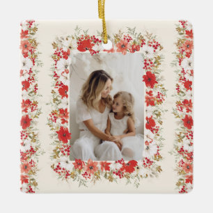 Ornamento De Cerâmica Nome da Foto de Natal Ano Lembrança Tradicional