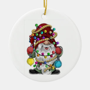 ORNAMENTO DE CERÂMICA "NOME DE NATAL FESTIVO" E PRESENTE