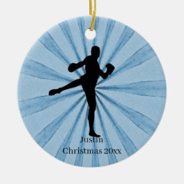 Ornamento De Cerâmica Nome do Kickboxing