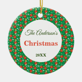 Ornamento De Cerâmica Nome do padrão de superfície das bolas da árvore d