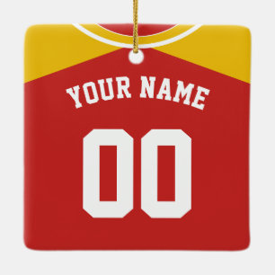 Ornamento De Cerâmica Nome e Número Baseball Softball Jersey Modelo