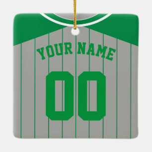 Ornamento De Cerâmica Nome e Número Baseball Softball Jersey Modelo