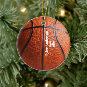 Ornamento De Cerâmica Nome e número do jogador de basquete moderno