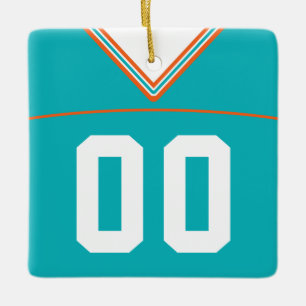 Ornamento De Cerâmica Nome e número Futebol Lacrosse Jersey Modelo
