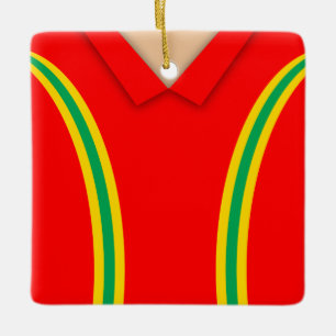 Ornamento De Cerâmica Nome & Número Vintage Soccer Jersey