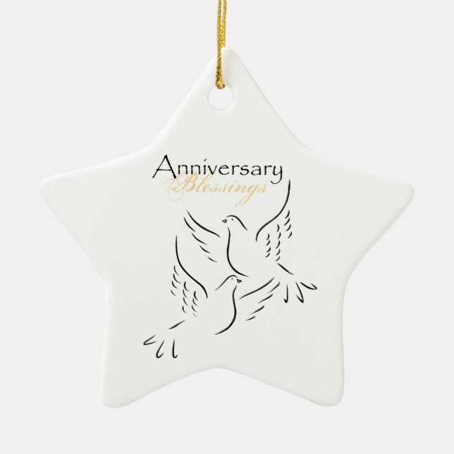 Ornamento De Cerâmica Nome Personalizado, Bênçãos de Aniversário de Casa (Frente)
