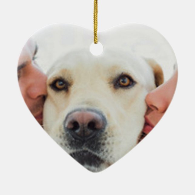 Ornamento De Cerâmica Nome Personalizado de Fotografia do casal Personal (Verso)