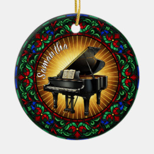 Ornamento De Cerâmica Nome Personalizado do Piano de Vidro Armazenado Na