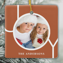 Ornamento De Cerâmica Nome Personalizado Feira de Foto de Natal