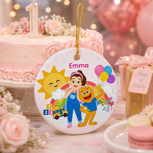 Ornamento De Cerâmica Nome Personalizado Fofo para Criança Pré-Escolar M