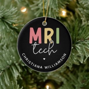 Ornamento De Cerâmica Nome personalizado técnico MRI Presentes Tecnoló