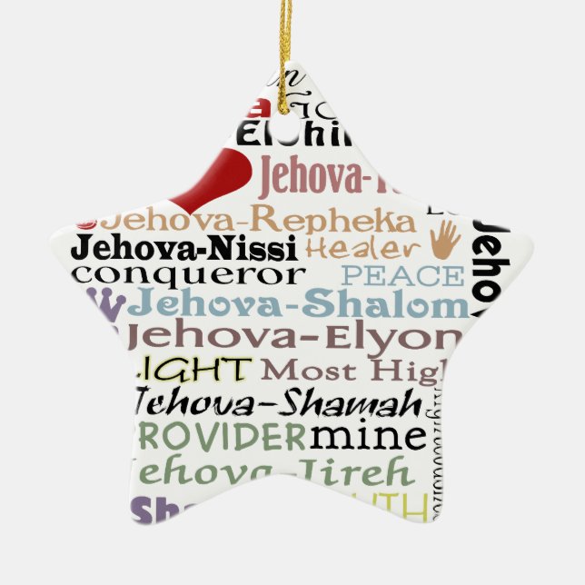 Ornamento De Cerâmica Nomes da Arte do Metrô de Deus (Frente)